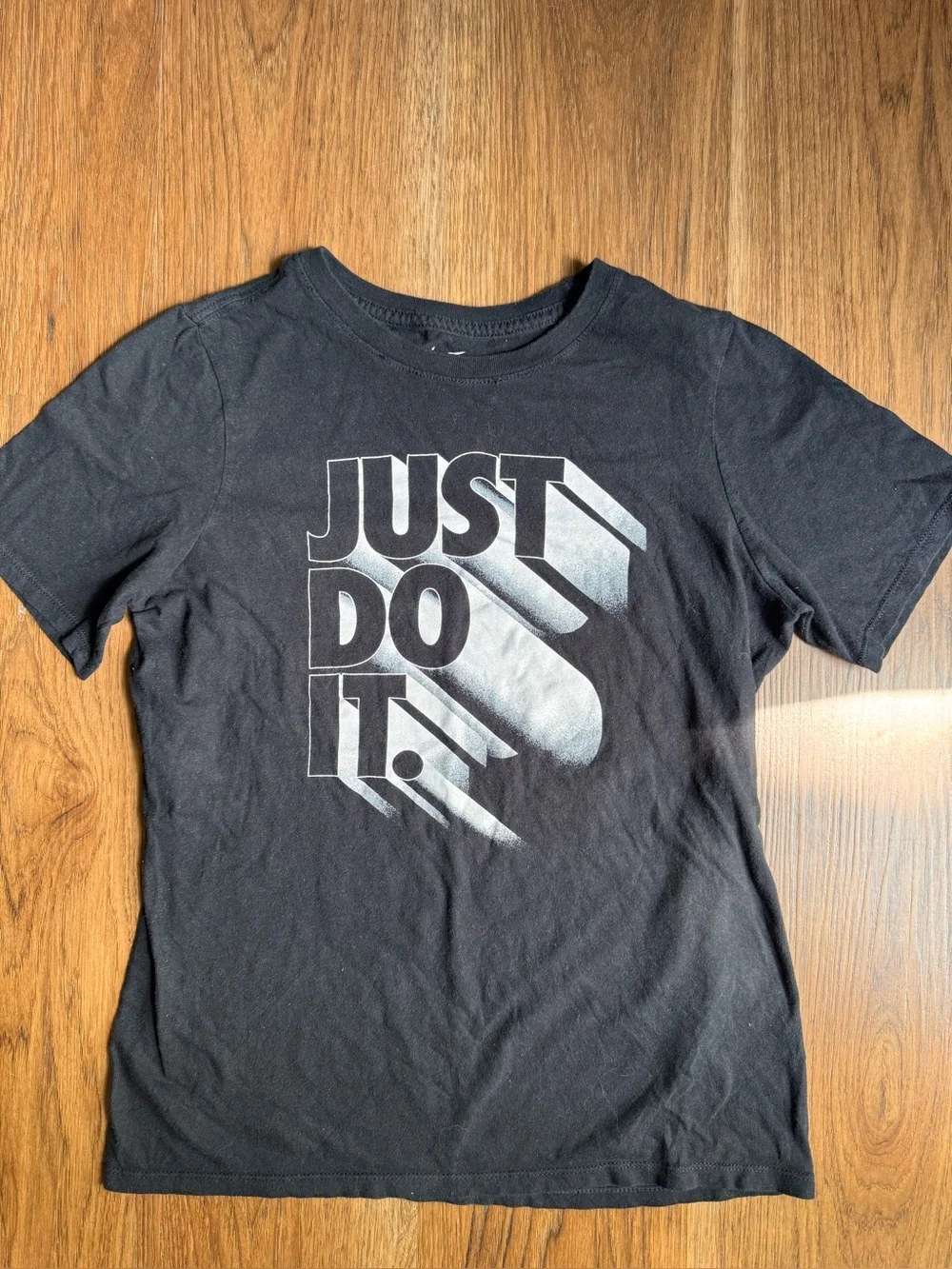 Nike Black Tee with Silver 'Just Do It' Graphic